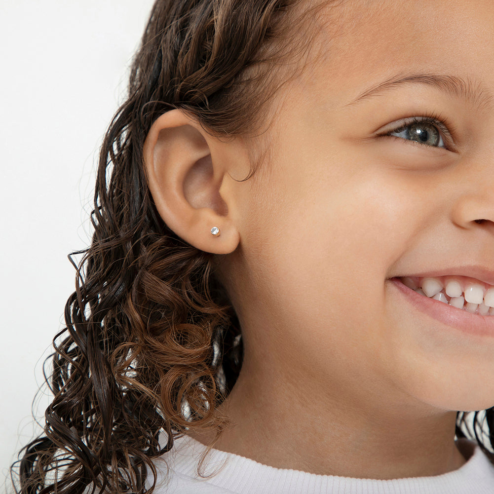 Boucles d'oreilles pour enfant en or jaune 14K YG-03-00022