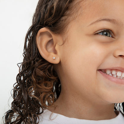 Boucles d'oreilles pour enfant en or jaune 14K YG-03-00022