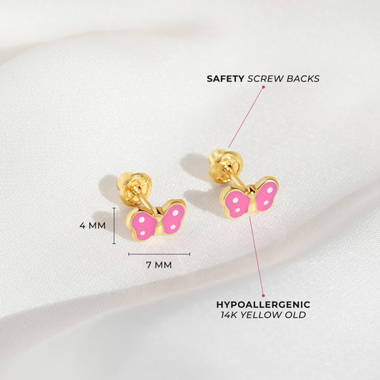 Boucles d'oreilles pour enfant en or jaune 14K YG-03-00051