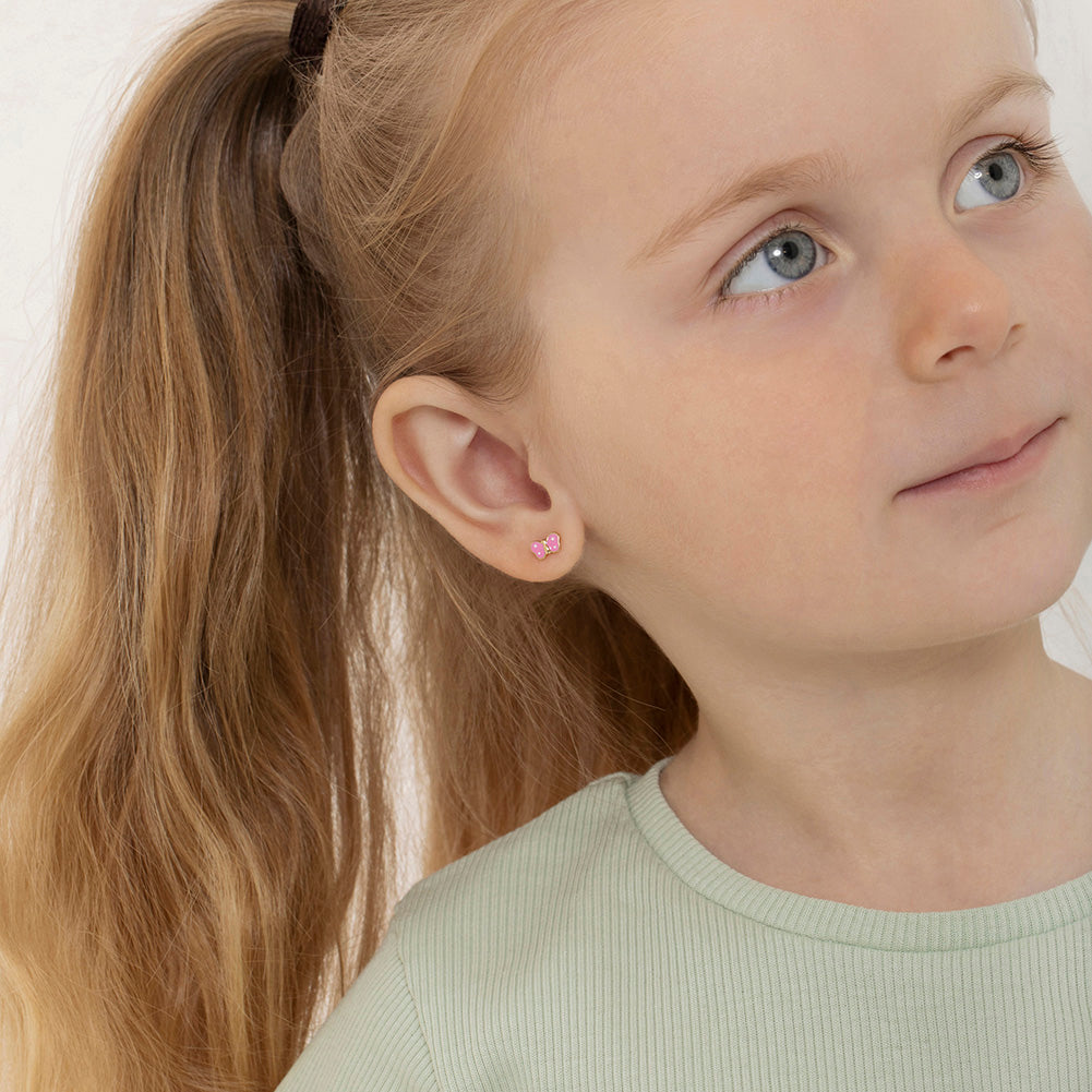 Boucles d'oreilles pour enfant en or jaune 14K YG-03-00051