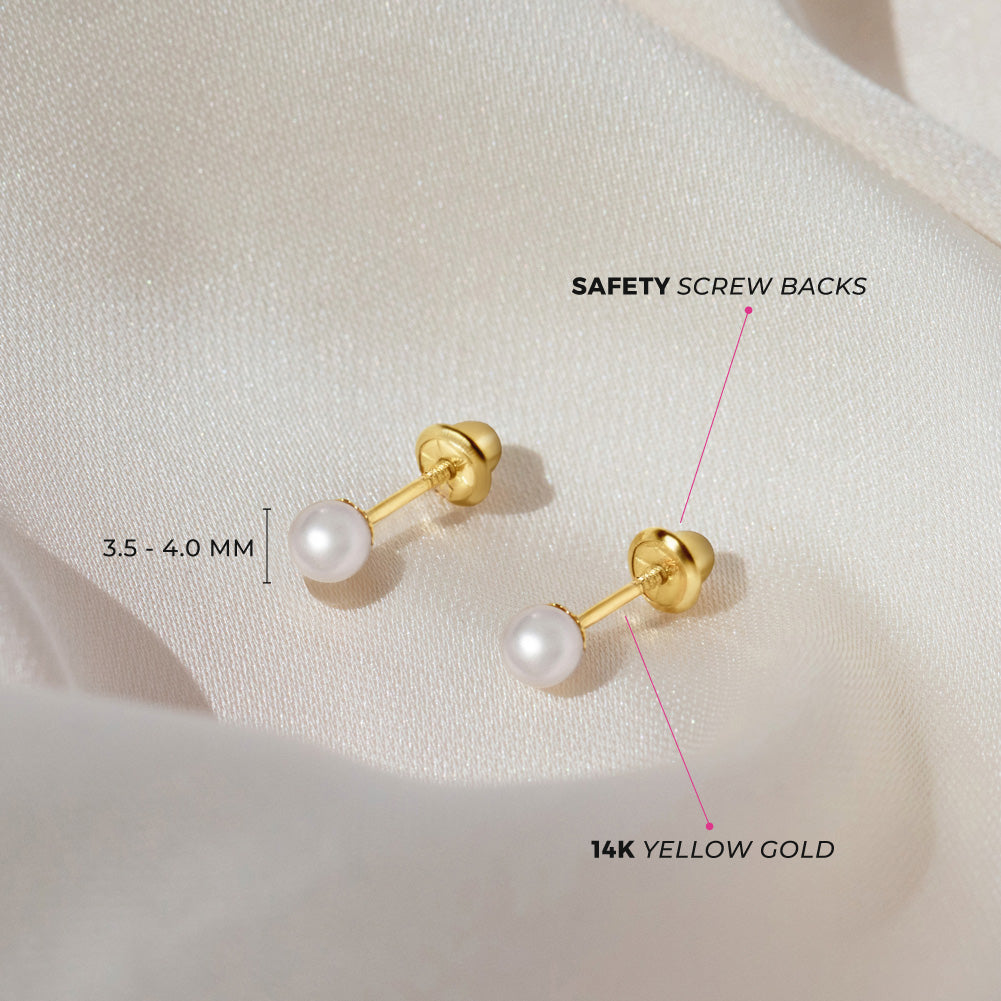 Boucles d'oreilles pour enfant en or jaune 14K YG-03-00063