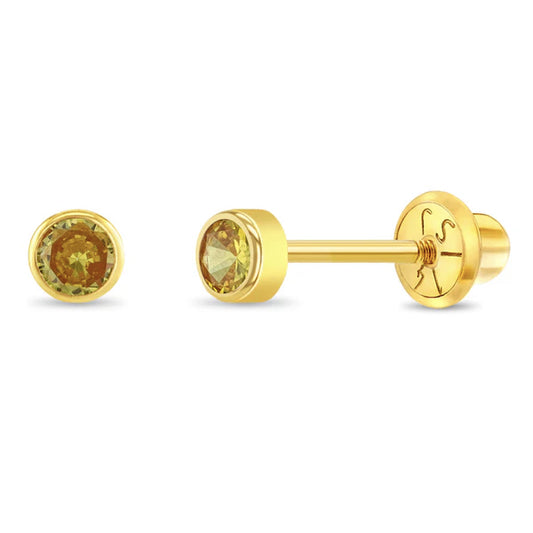 Boucles d'oreilles pour enfant en or jaune 14K YG-03-00140