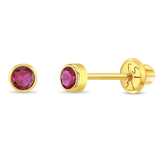 Boucles d'oreilles pour enfant en or jaune 14K YG-03-00141
