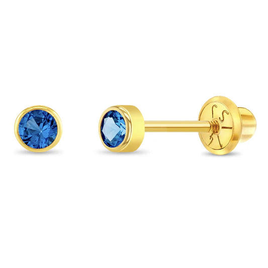 Boucles d'oreilles pour enfant en or jaune 14K YG-03-00143