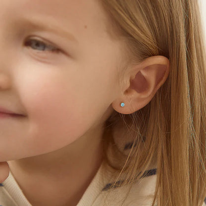 Boucles d'oreilles pour enfant en or jaune 14K YG-03-00145