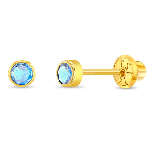 Boucles d'oreilles pour enfant en or jaune 14K YG-03-00145
