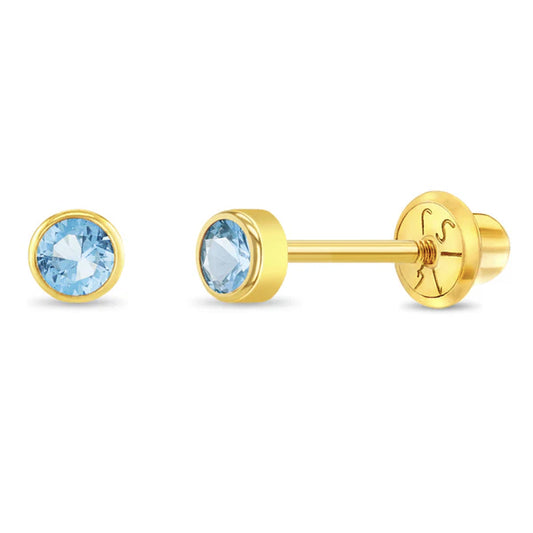 Boucles d'oreilles pour enfant en or jaune 14K YG-03-00147
