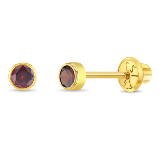 Boucles d'oreilles pour enfant en or jaune 14K YG-03-00149