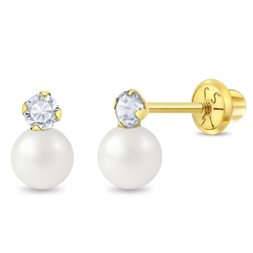 Boucles d'oreilles pour enfant en or jaune 14K YG-03-00362