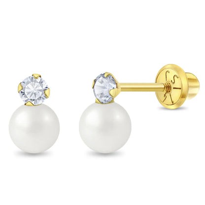 Boucles d'oreilles pour enfant en or jaune 14K YG-03-00362