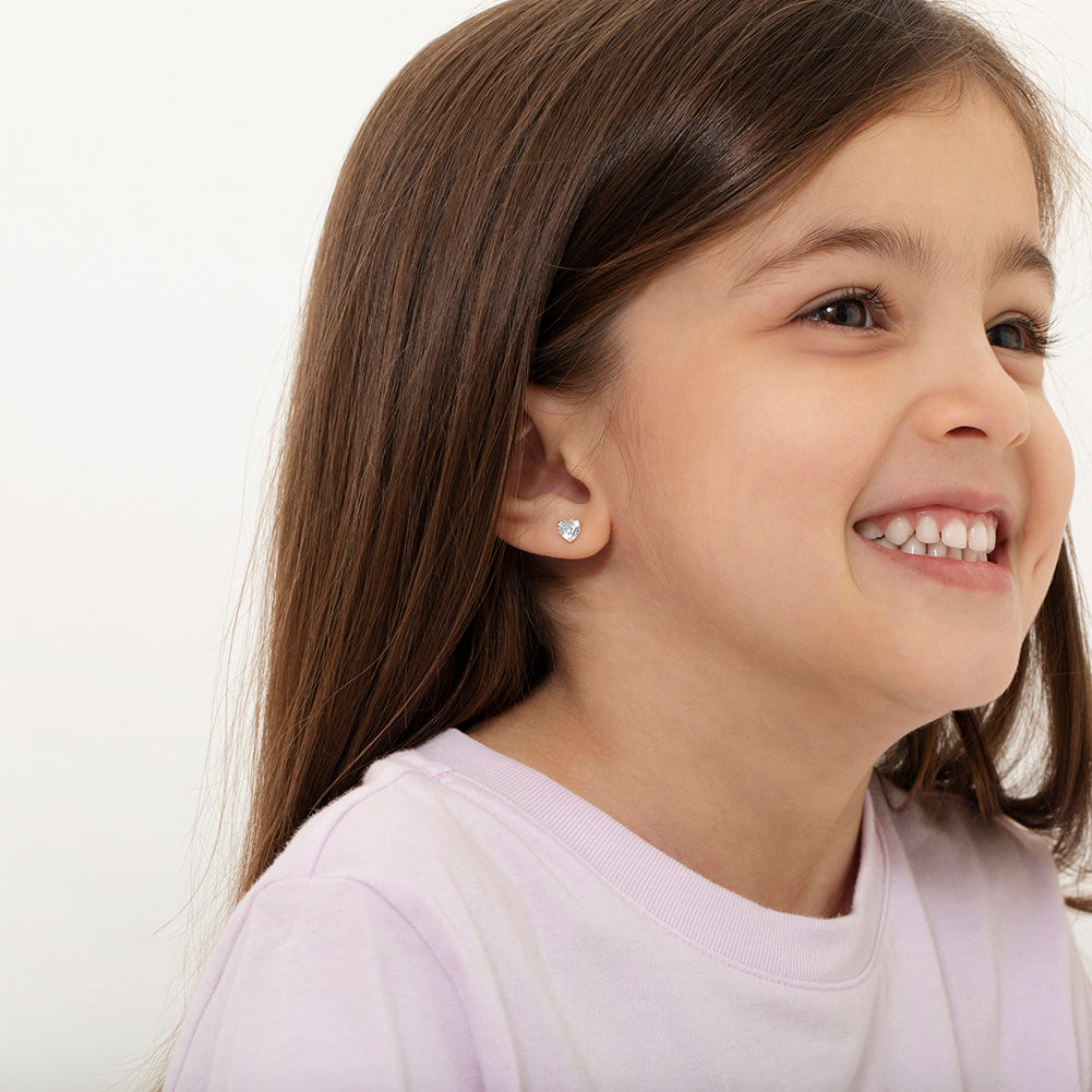 Boucles d'oreilles pour enfant en or jaune 14K YG-03-P0028