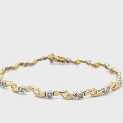 Bracelet en or pour femme avec diamants TT-052B28
