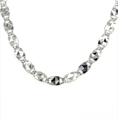 Chaine en or blanc pour femme F60-18
